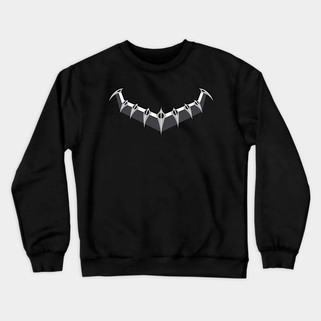 Black Panther Collar Crewneck Sweatshirt by Lupa1214